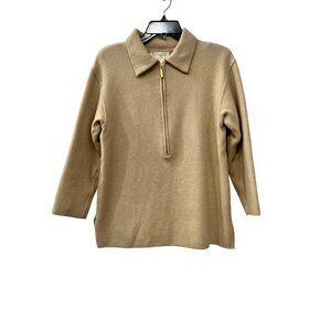 ESCADA MARGARETHA LEY Size 34 Wool Cashmere Silk Blend Half zip Sweater *Stains*